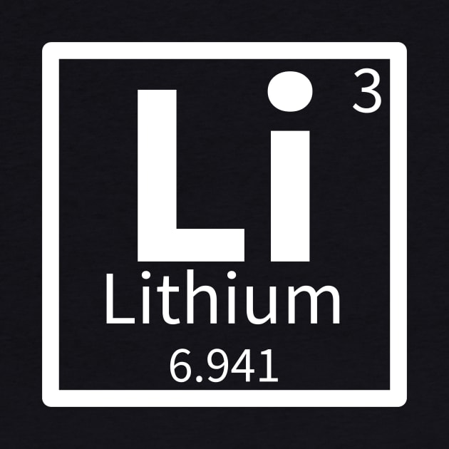 Lithium — Periodic Table Element 3 by periodicimprints